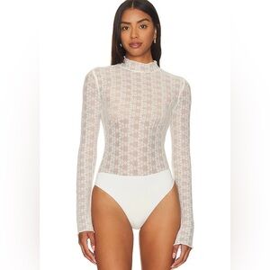 NWT Revolve Imogene Lace Bodysuit in Ivory